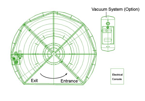 Optional Vacuum System of Mirror Bending Oven for Large Bending Depth