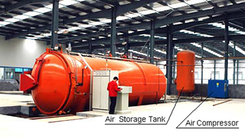 Air Tank of Autoclave Is A Pressure Vessel for Storage of Air Generated by Optional Air Compressor