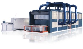 Serial Glass Bending Oven with Exhaust Heat Recirculation System Serial Glass Bending Oven with Exhaust Heat Recirculation System
