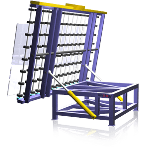 Tilting Conveyors with Motorized Horizontal Glass Movement Tilting Conveyors with Motorized Horizontal Glass Movement