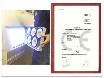 Fulfills European EN 12543-4 Durability Test Including 10 Years Anti-Aging Simulation Tests Fulfills European EN 12543-4 Durability Test Including 10 Years Anti-Aging Simulation Tests