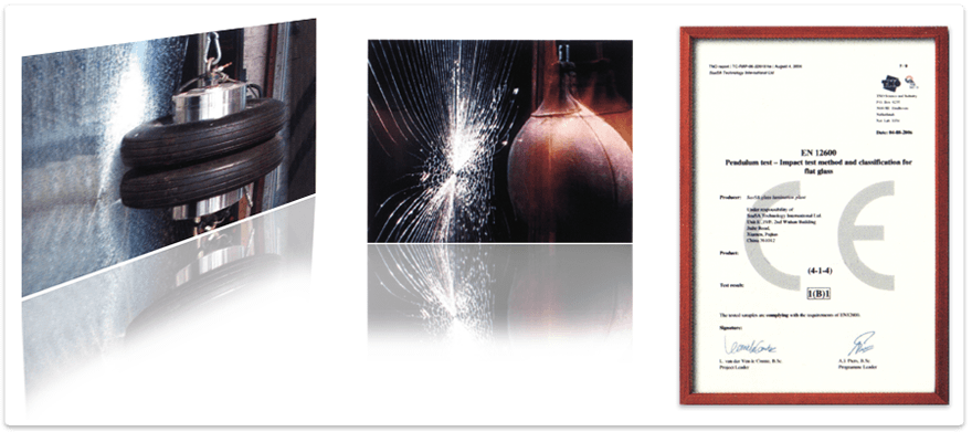Fulfills European EN-12600 Pendulum Test Fulfills European EN-12600 Pendulum Test