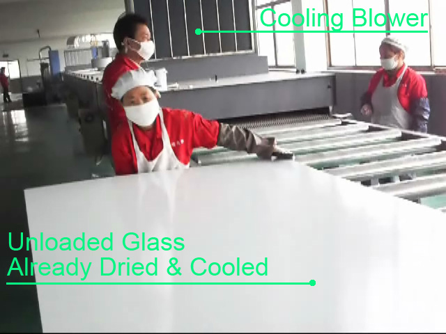 Cooling Blower Allows Hand Unloading of Glass Cooling Blower Allows Hand Unloading of Glass