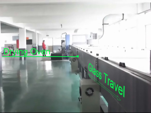 Glass Continuously Travels inside Drying Oven Glass Continuously Travels inside Drying Oven