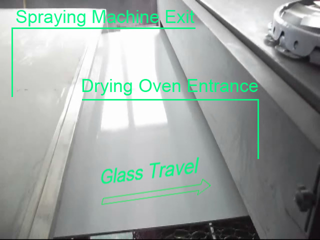 Glass Exits Out of Gun Spray Machine Glass Exits Out of Gun Spray Machine